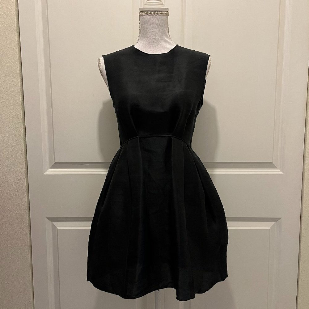 Ter et Bantine Black Dress with Pockets in 100% Silk - Picture 1 of 16